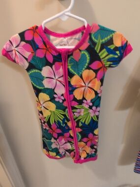 Play By Little Sleepies Jungle Blooms 3t Zipper Bamboo Shortie